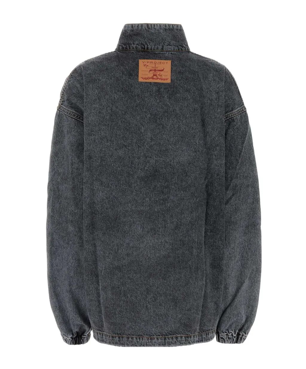 Long-Sleeved Denim Coat