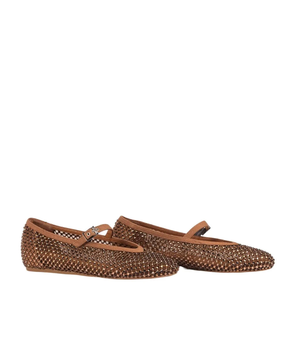 Le Silla Gilda Crystal Mesh Flat Shoes