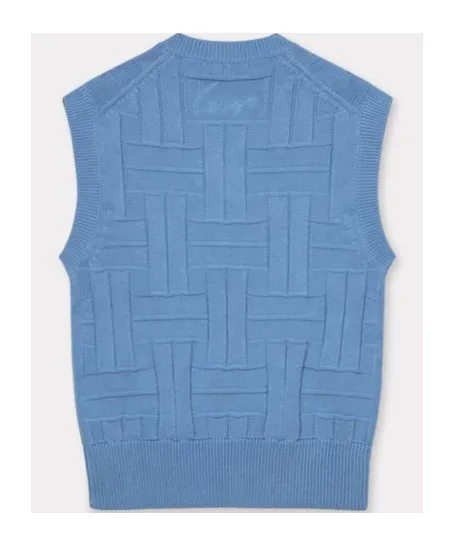 Kenzo Weave Embroidered Sleeveless Jumper