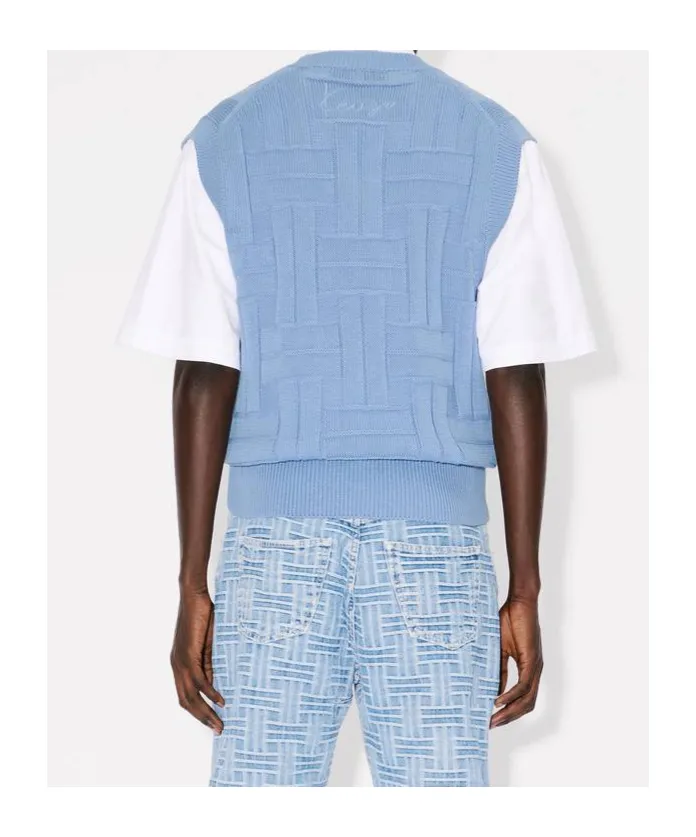 Kenzo Weave Embroidered Sleeveless Jumper