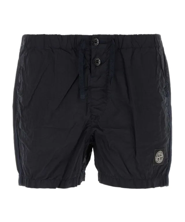 Stone Island Logo Patch Drawstring Shorts