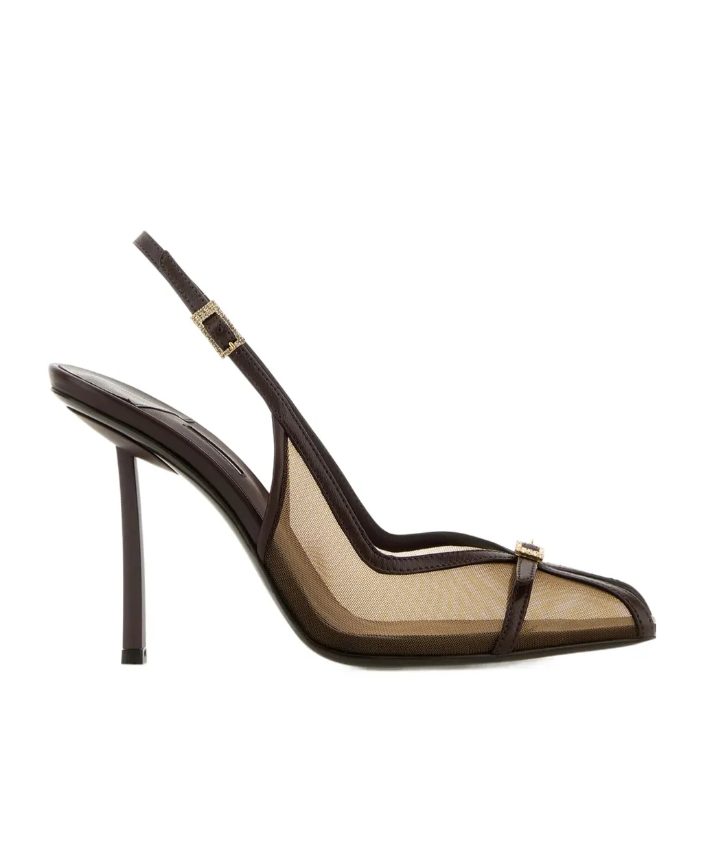 Le Silla Vittoria Crystal Slingback Sandals