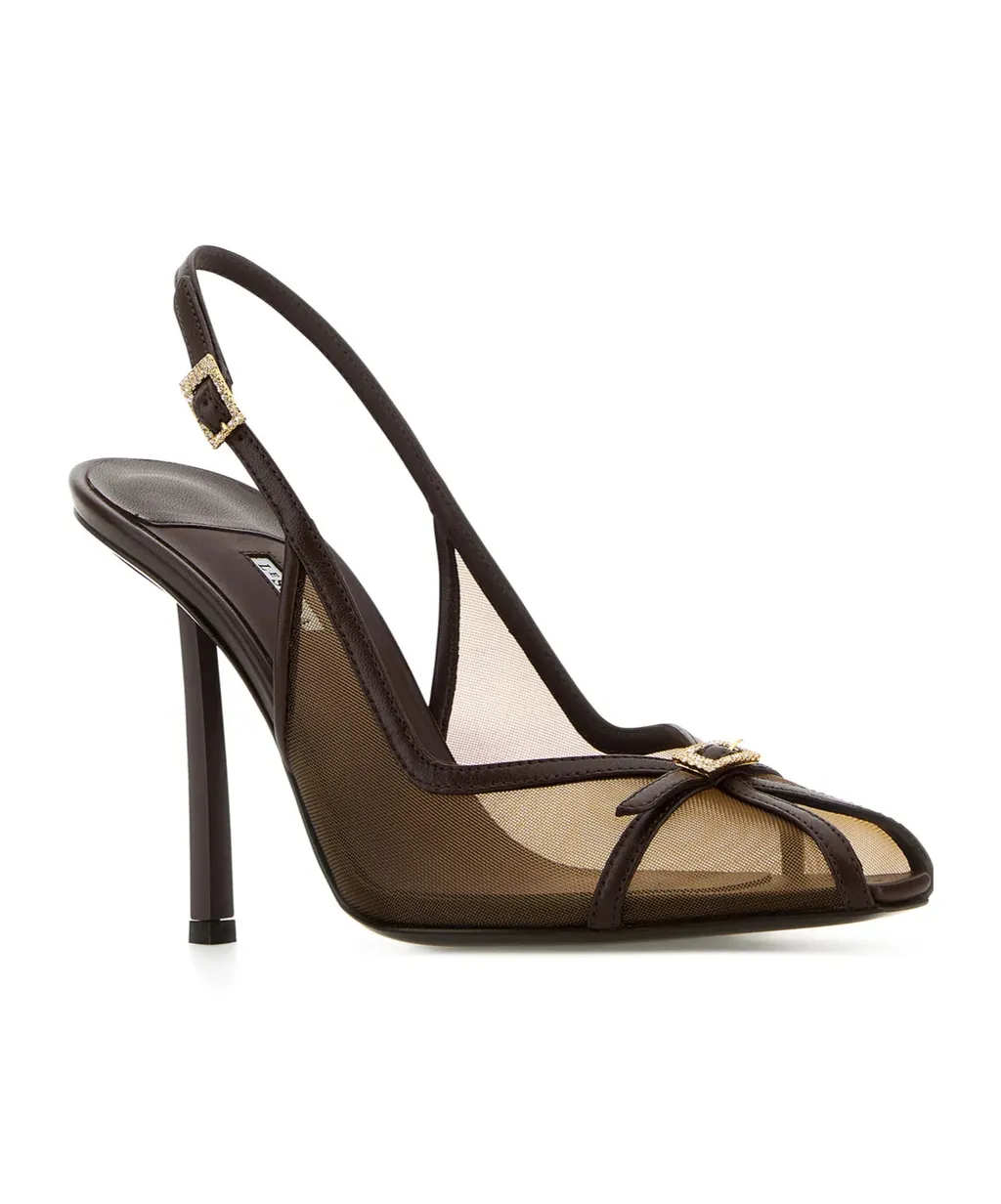 Le Silla Vittoria Crystal Slingback Sandals