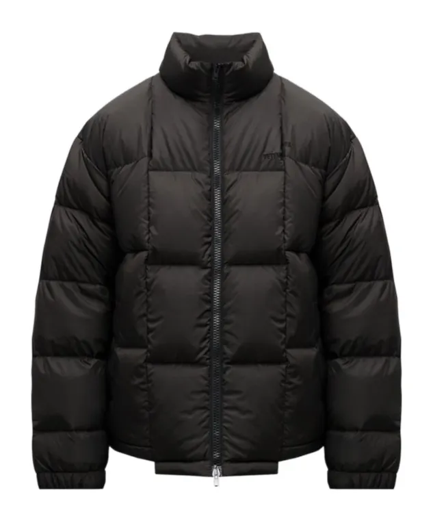 Vetements Logo Embroidered Zip-Up Padded Jacket