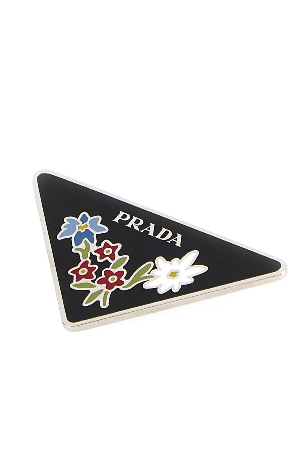 Prada Floral-Printed Brooch