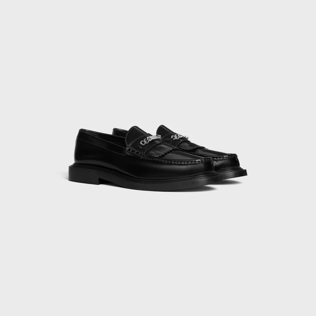 Celine Universite Chunky Loafer In Polished Bull