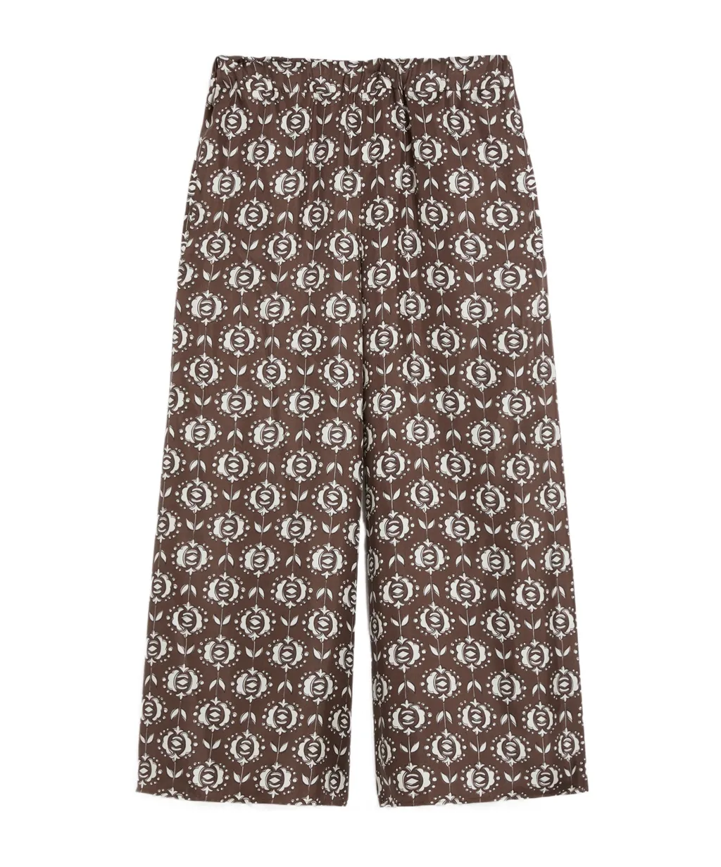 Wide-Fit Silk Trousers