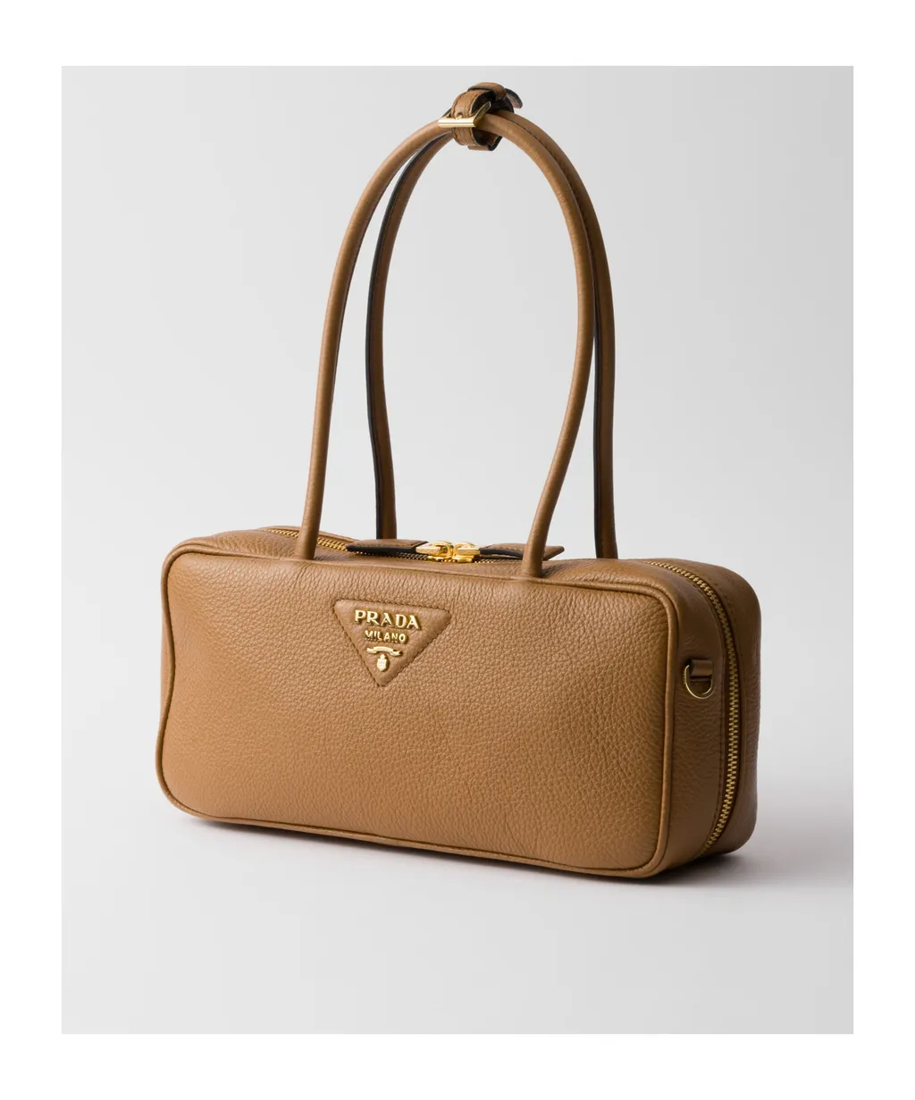 Prada Triangle-Logo Zipped Shoulder Bag