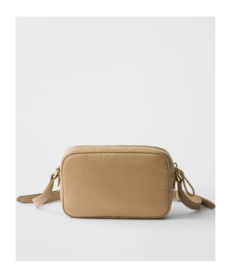 Mini Re-Nylon And Nappa Leather Shoulder Bag With Bow