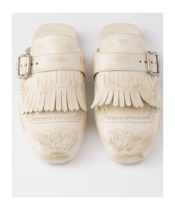 Prada Fringe-Detailed Slip-On Mules