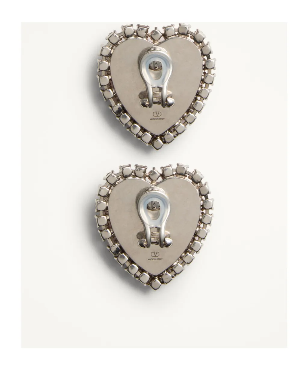 Valentino Coeur Hyperbole Heart-Shaped Earrings