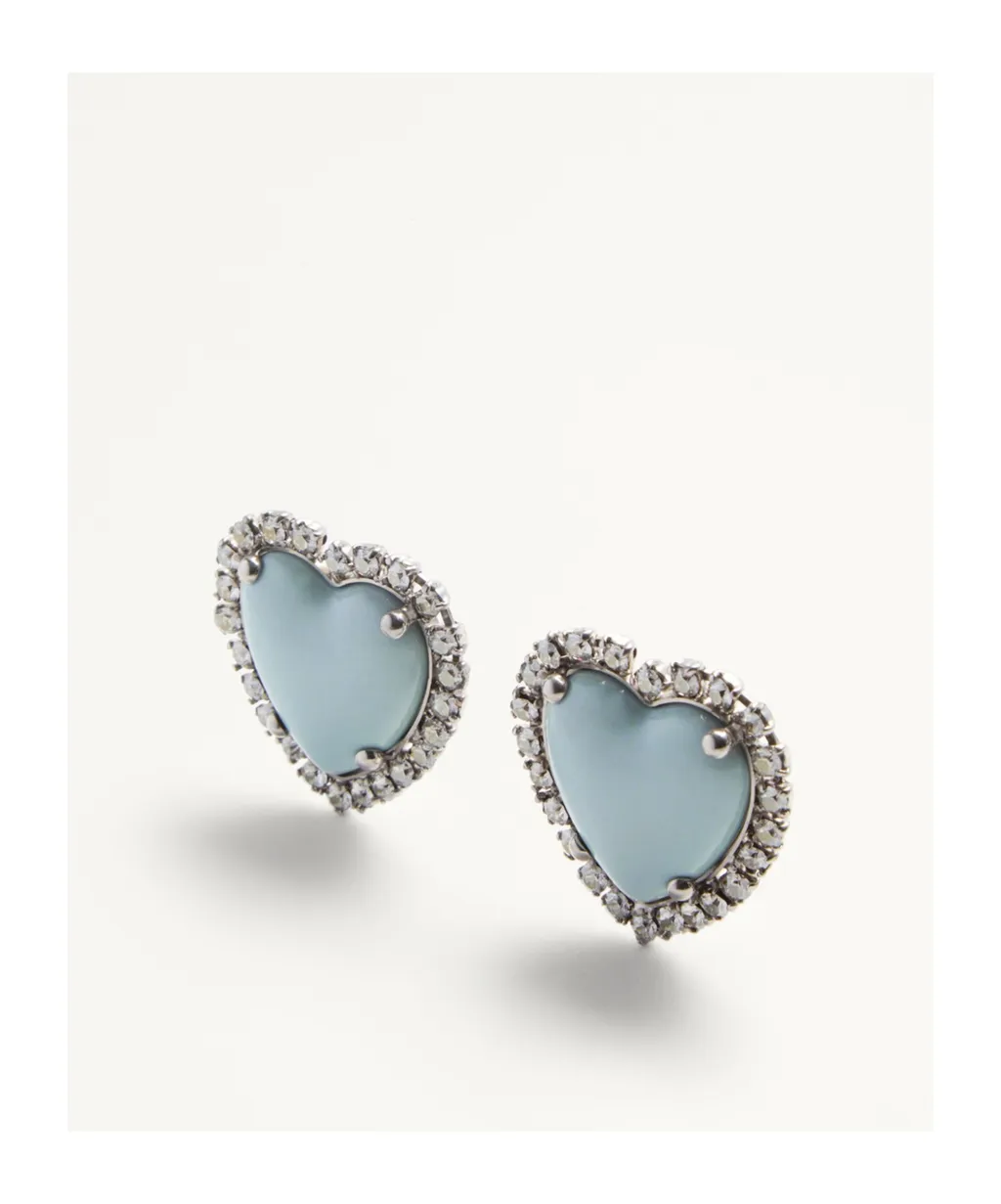 Valentino Coeur Hyperbole Heart-Shaped Earrings