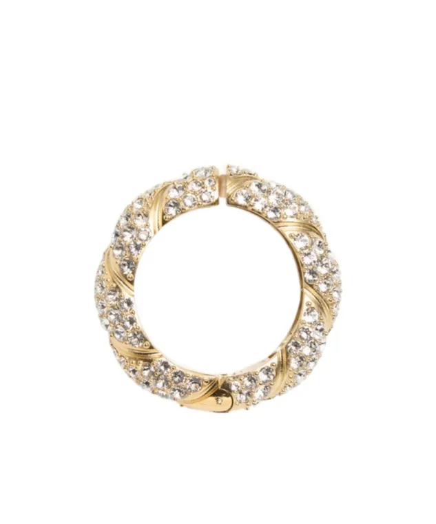 Pas Plus Mono Earring In Metal, Enamel And Swarovski® Crystals