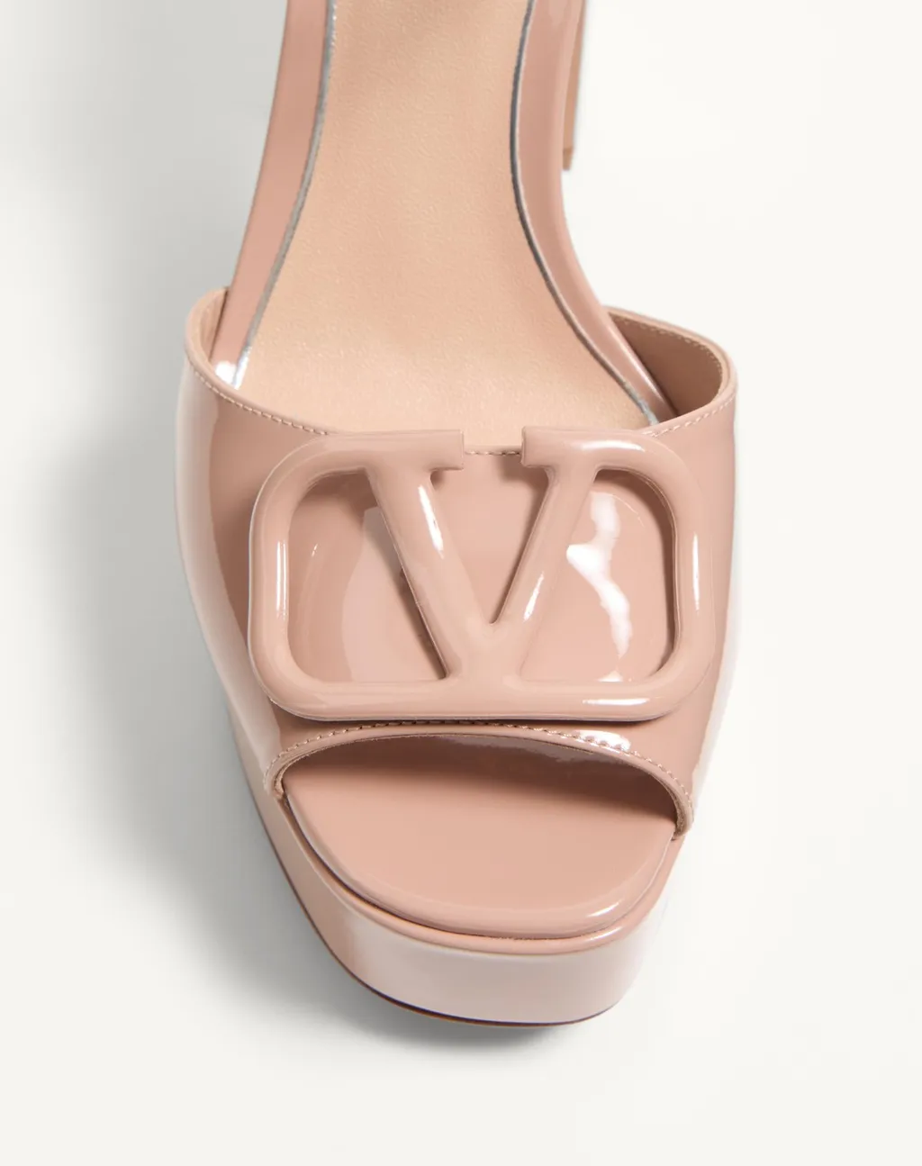 Vlogo Signature Patent Leather Platform Sandal 115Mm