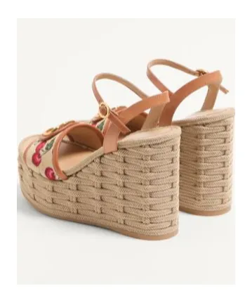 Valentino Vlogo Signature Cherryfic-Printed Open Toe Sandals