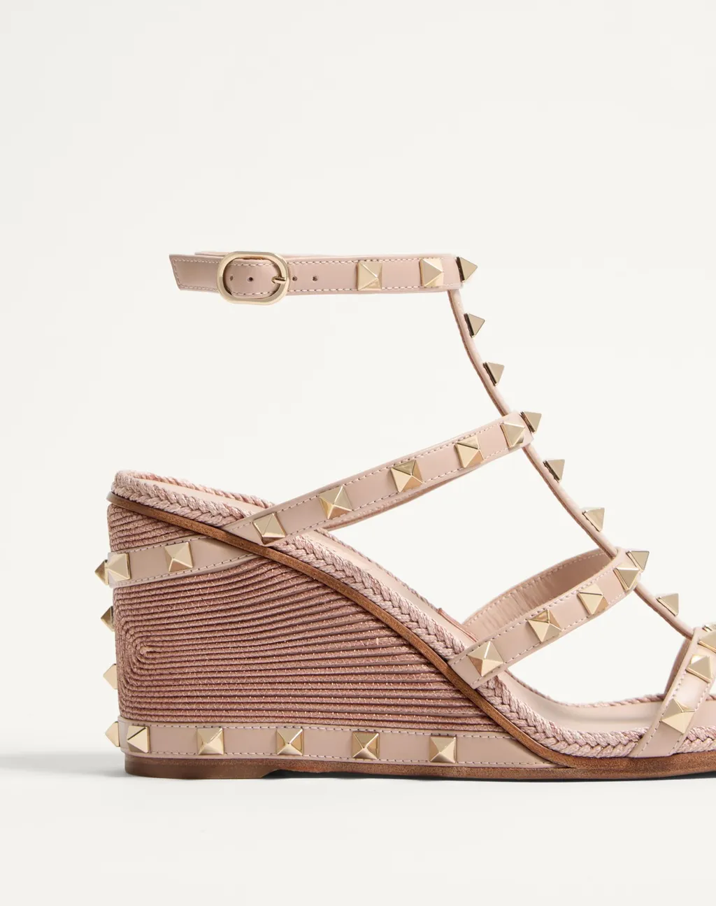 Valentino Rockstud Wedge Sandals