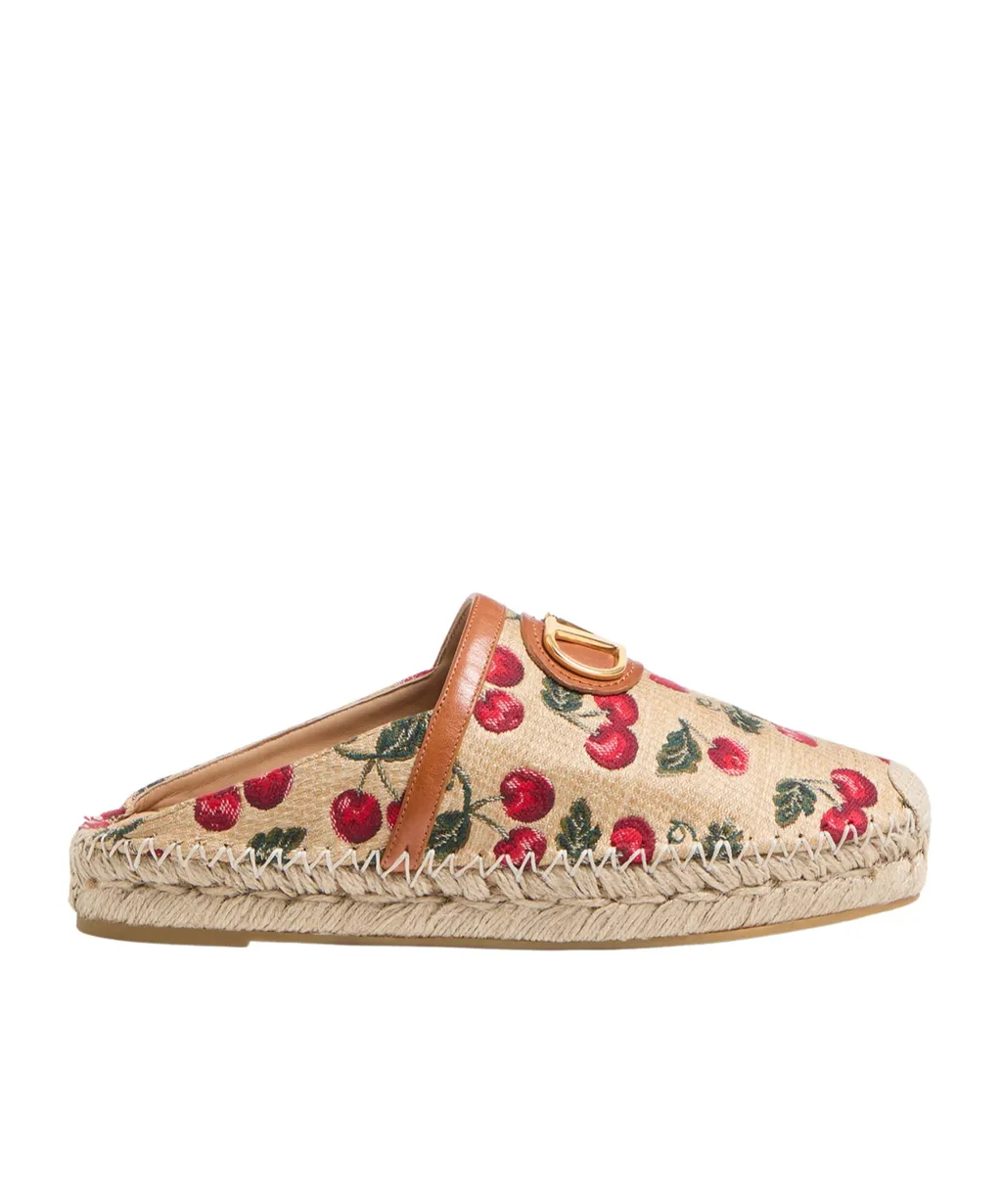 Valentino Cherry Print Slip-On Mule