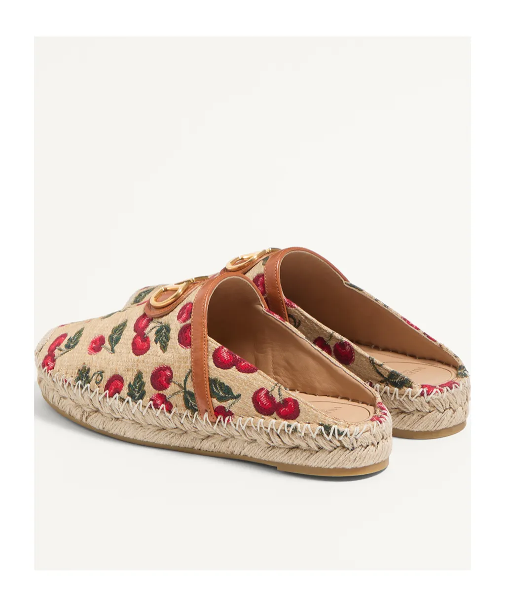 Valentino Cherry Print Slip-On Mule