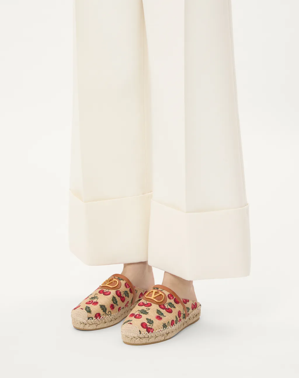 Valentino Cherry Print Slip-On Mule