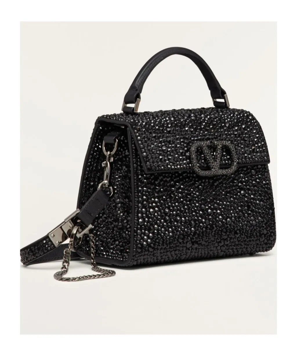 Mini Vsling Handbag With Sparkling Embroidery