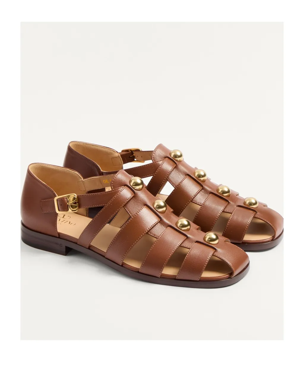 Valentino Stud Embellished Side Buckled Sandals