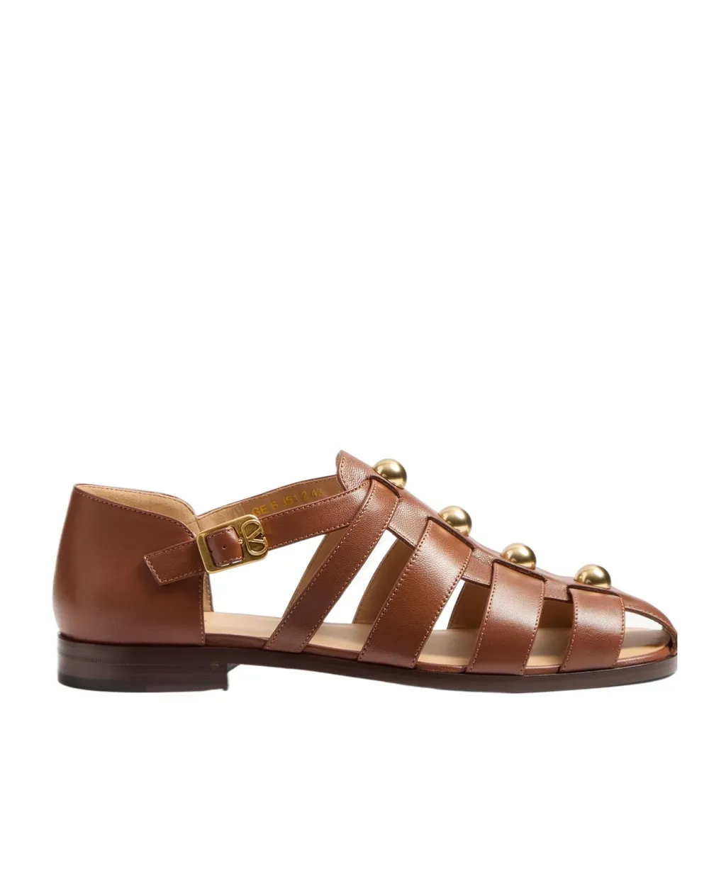 Valentino Stud Embellished Side Buckled Sandals