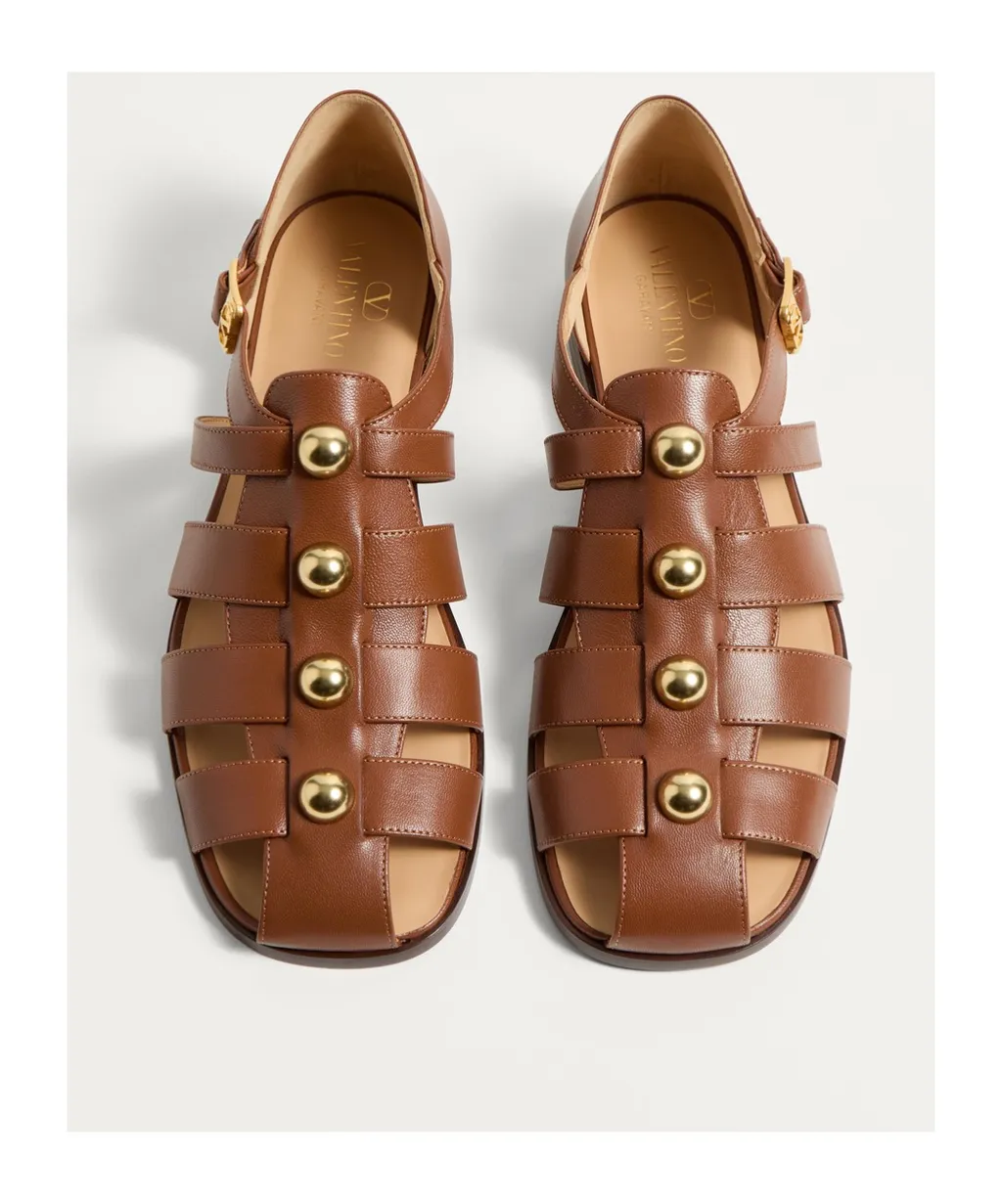 Valentino Stud Embellished Side Buckled Sandals