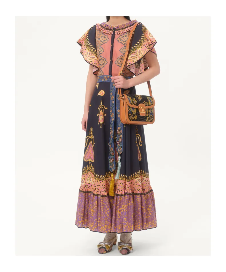 Valentino Patterned Midi Dress