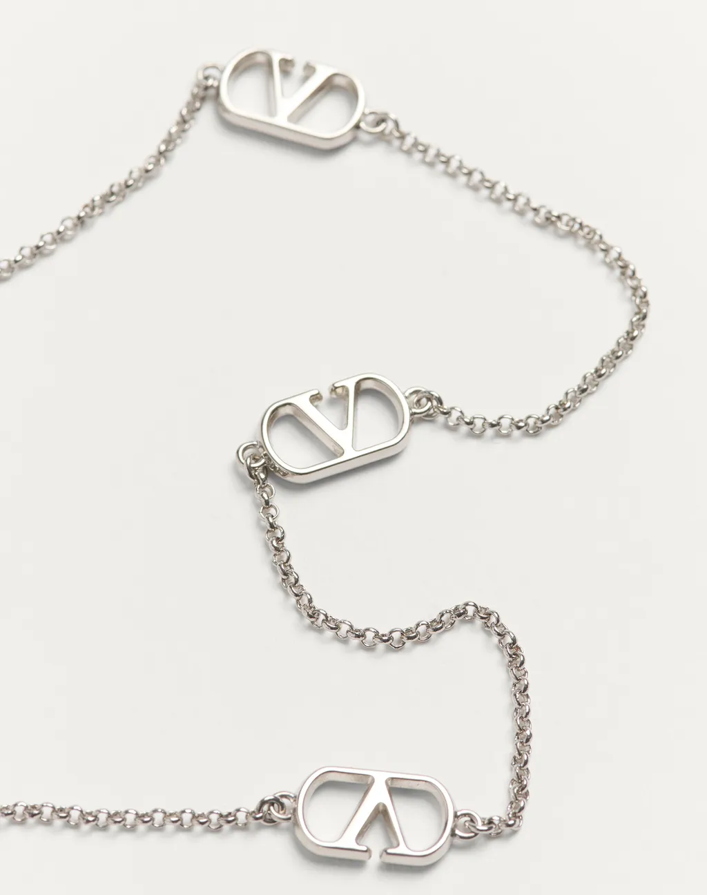 Vlogo Signature Metal Necklace With Swarovski® Pearls