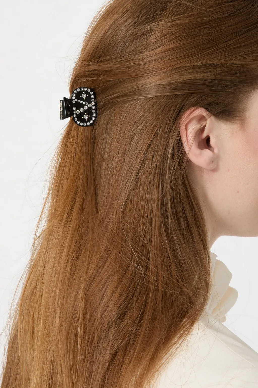Vlogo Signature Hair Clip In Resin, Metal And Crystals