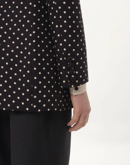 Valentino Plusdepois-Printed Peak Lapel Jacket