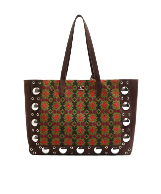 Valentino NellcÔTe Logo Plaque Large Tote Bag