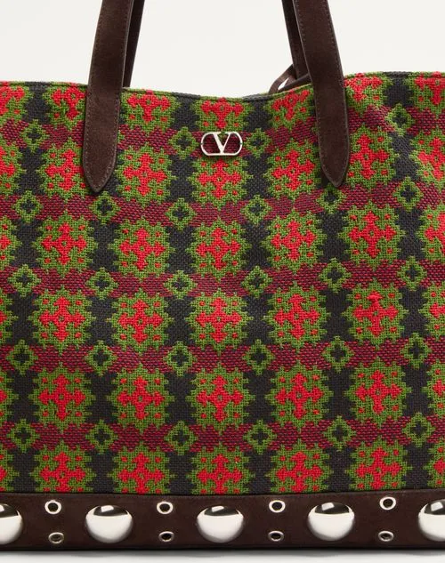 Valentino NellcÔTe Logo Plaque Large Tote Bag