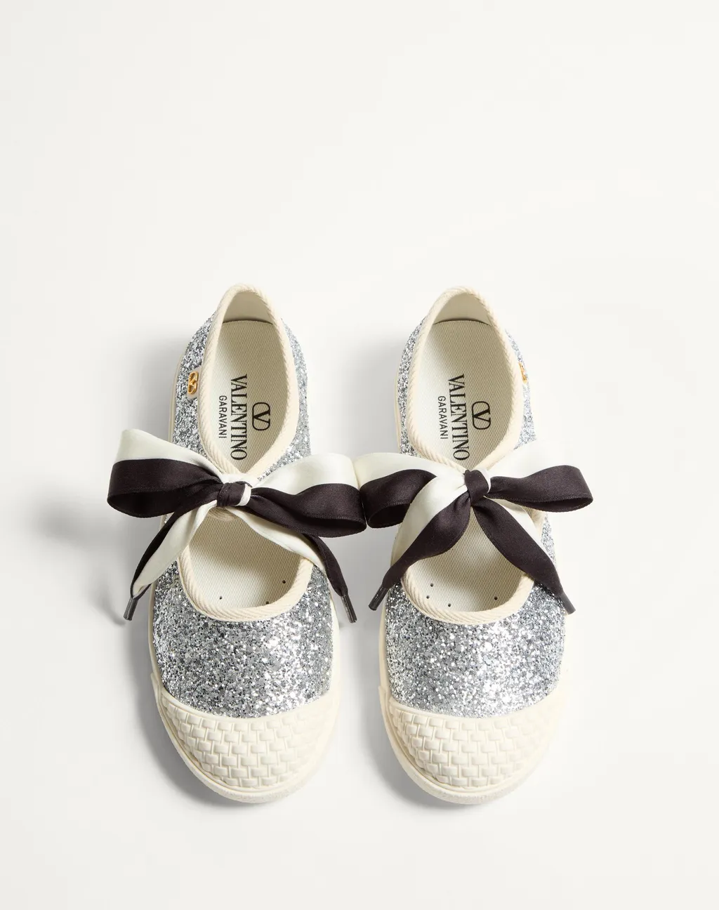 Bay By Bay Ballerina Trainers In Glitter Fabric