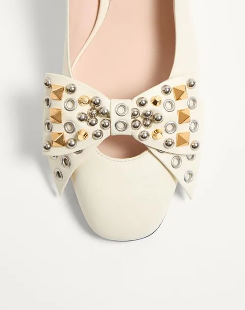 Bowow Pump In Kidskin With Studs 45Mm