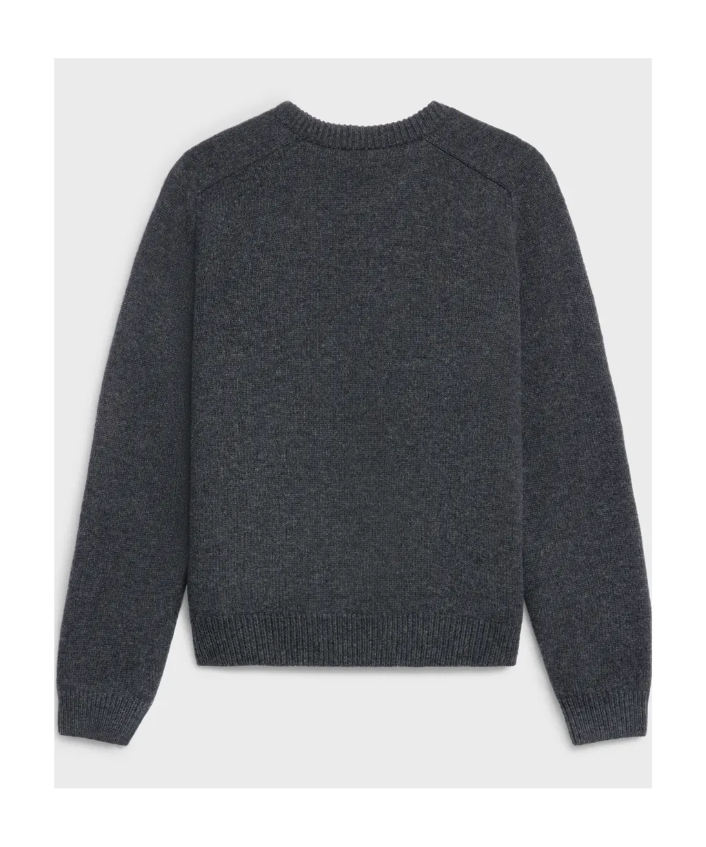 Triomphe Crew Neck Sweater In Wool And Cashmere