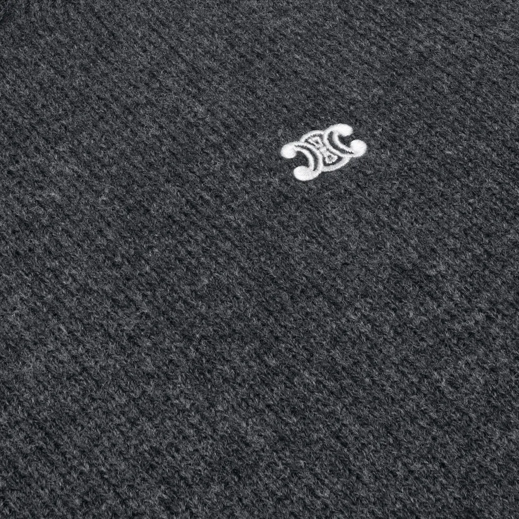 Triomphe Crew Neck Sweater In Wool And Cashmere