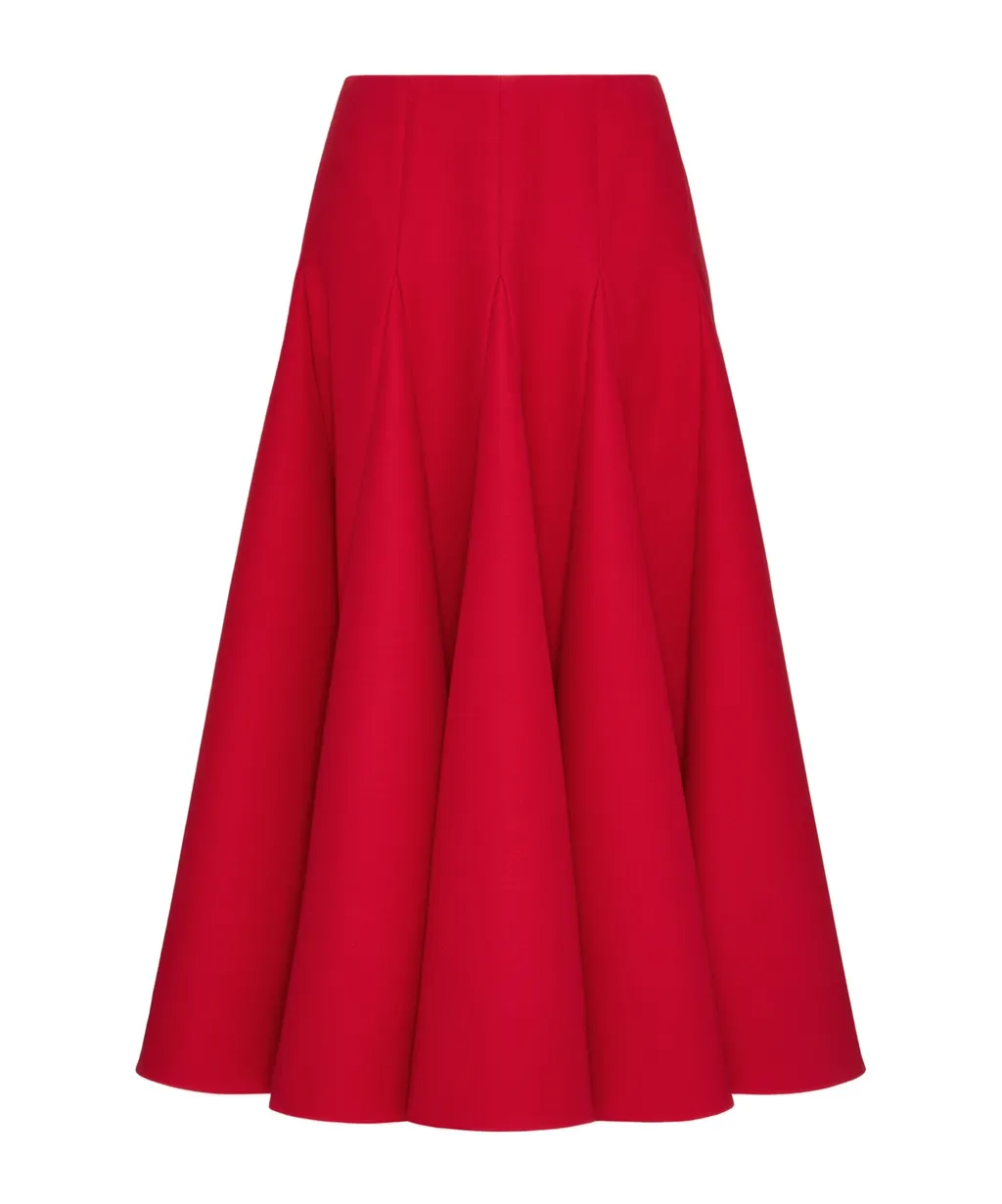 Crepe Couture Midi Skirt