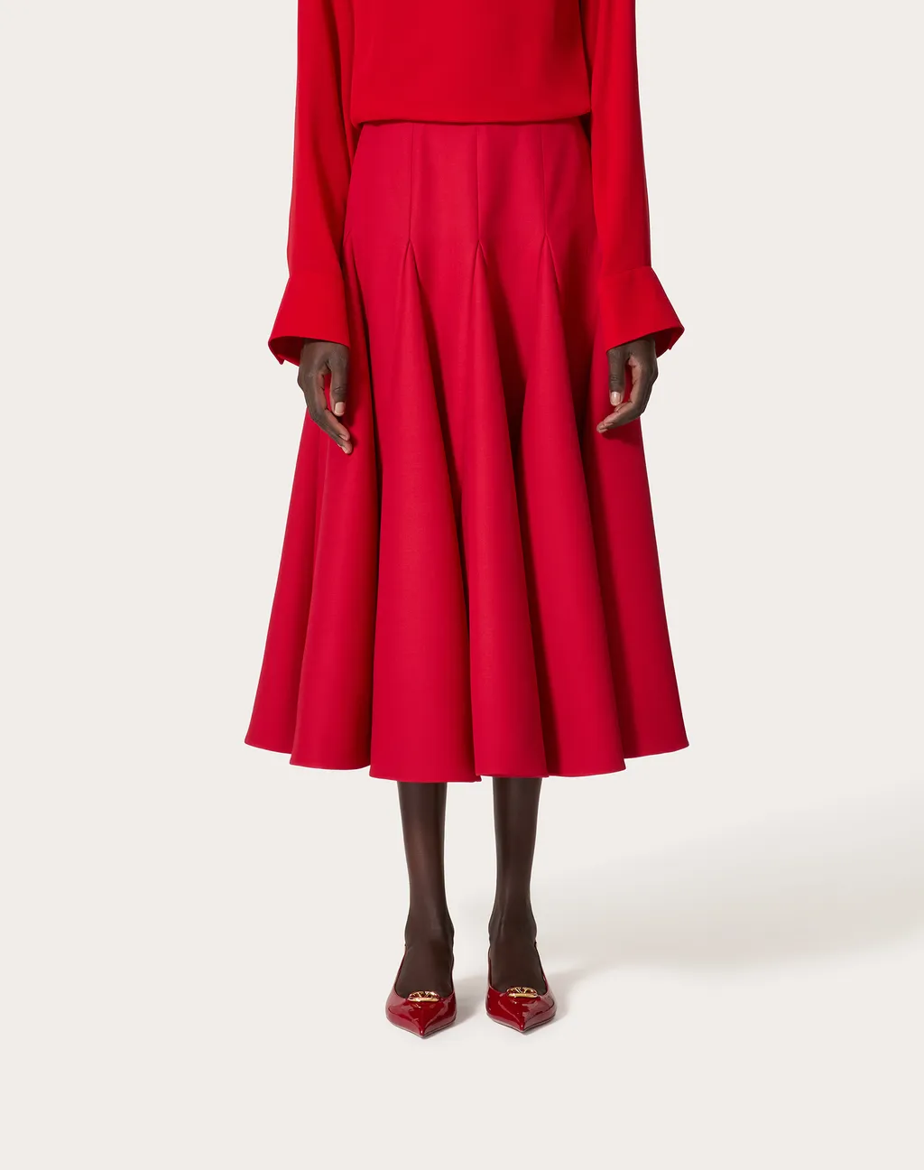 Crepe Couture Midi Skirt
