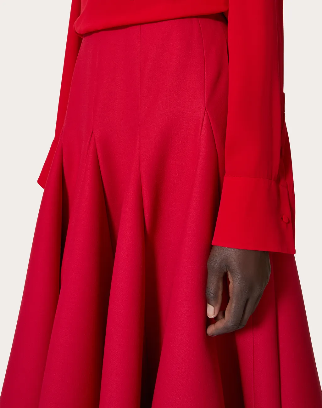 Crepe Couture Midi Skirt
