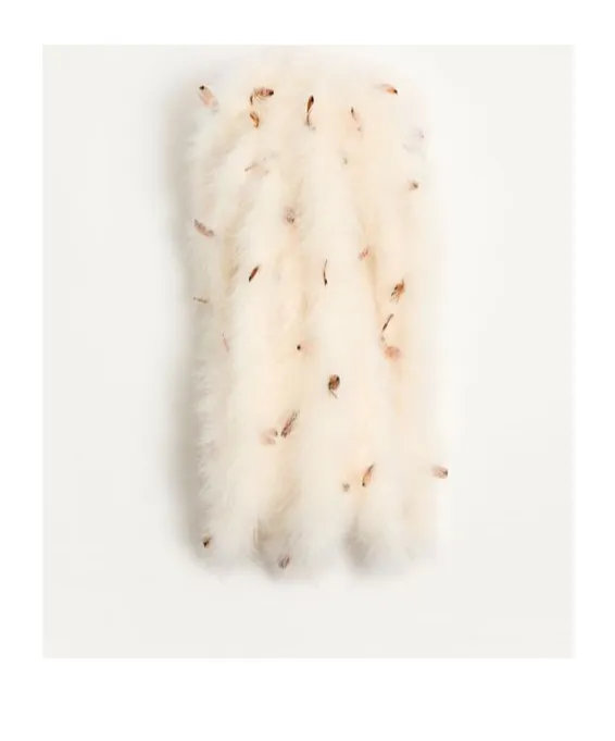 Valentino Feathers Scarf With Turkey And Pheasant Feathers