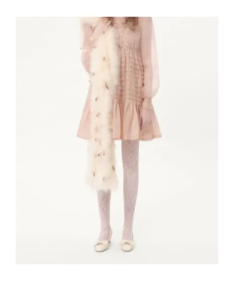 Valentino Feathers Scarf With Turkey And Pheasant Feathers
