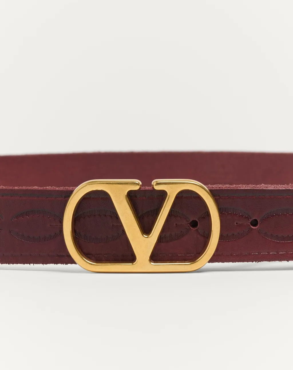 Logo-Buckle Leather Belt