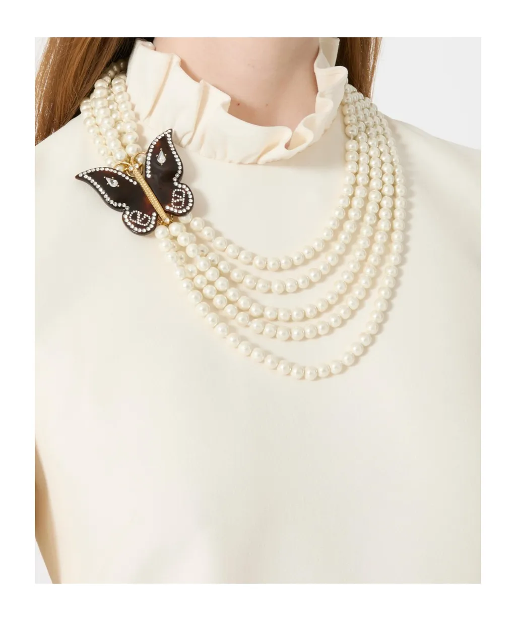 Bellailes Necklace In Metal, Resin, Pearls And Crystals
