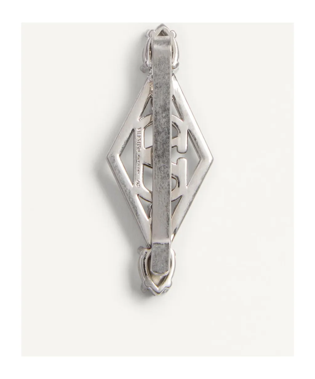 Valentino Vlogo Embellished Hair Clip