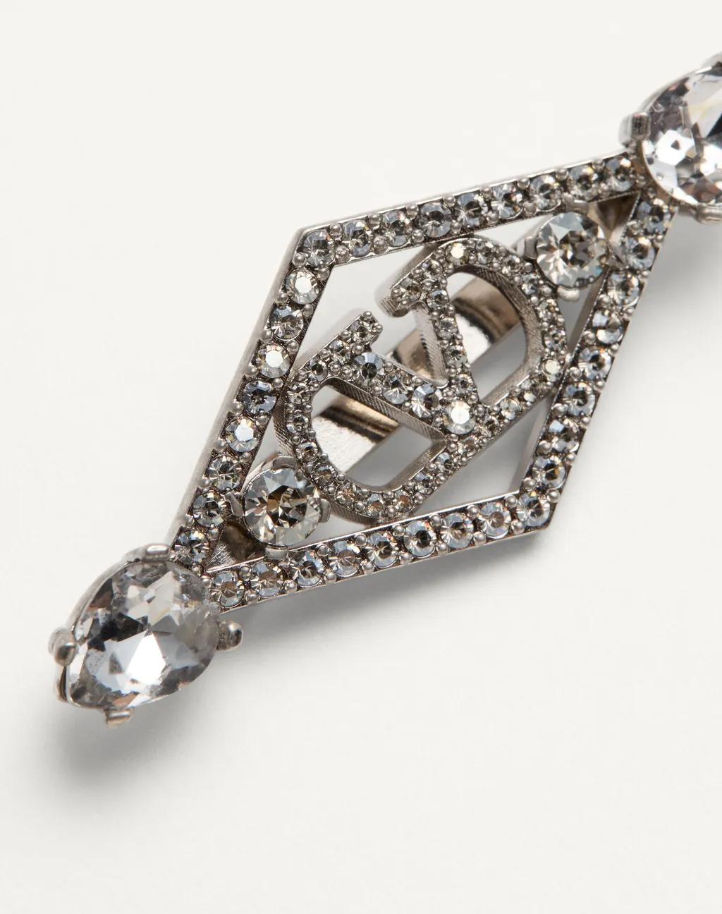 Valentino Vlogo Embellished Hair Clip