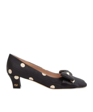 Valentino Bowow Polka Dot Printed Pumps