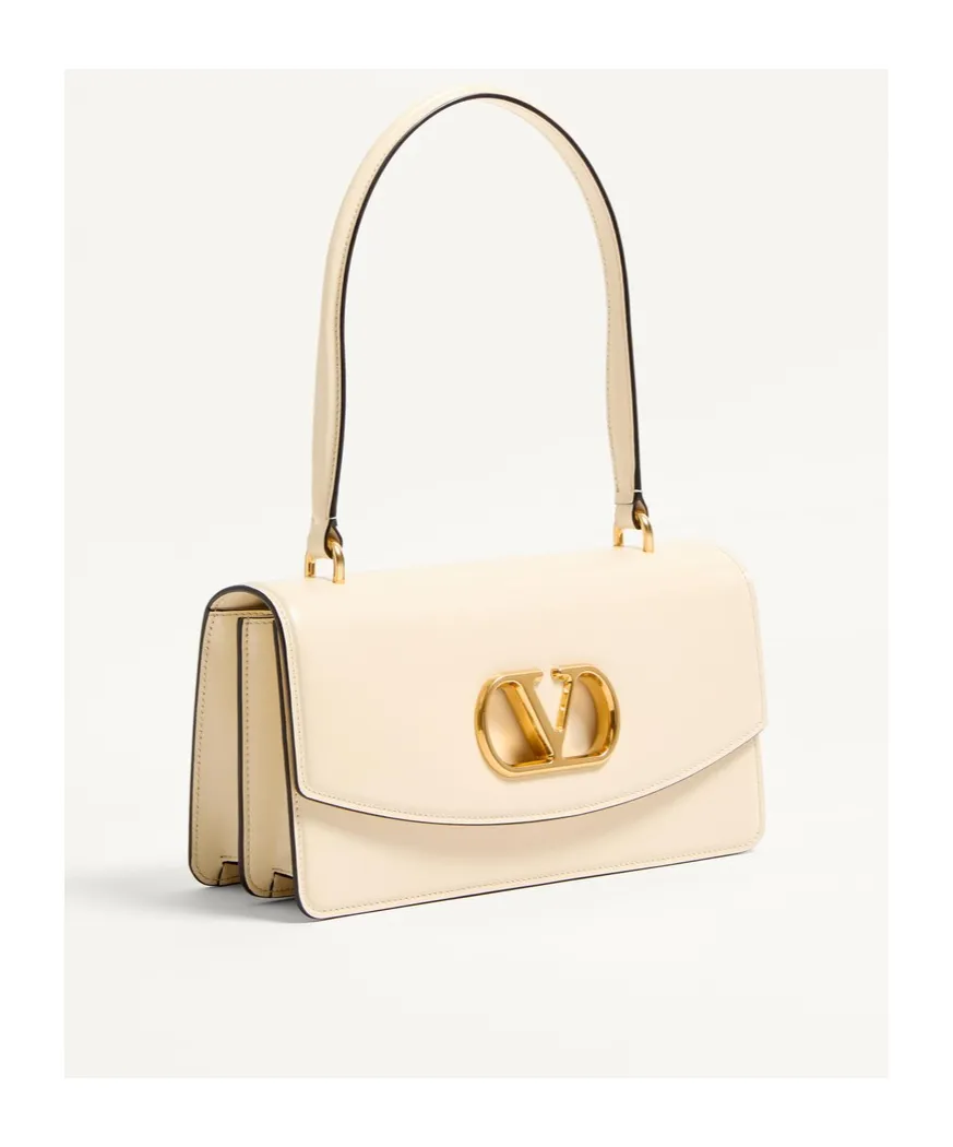 Valentino Garavani Vain Bag With Handle In Shiny Calfskin