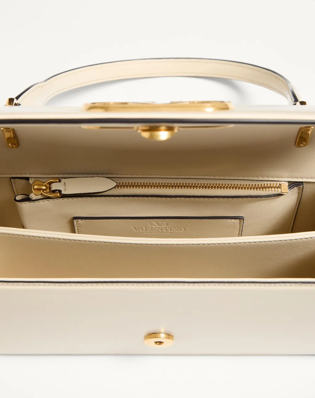 Valentino Garavani Vain Bag With Handle In Shiny Calfskin