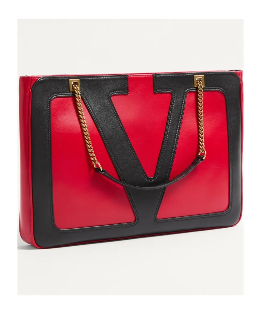 Valentino Viva Superstar Chain-Link Medium Tote Bag